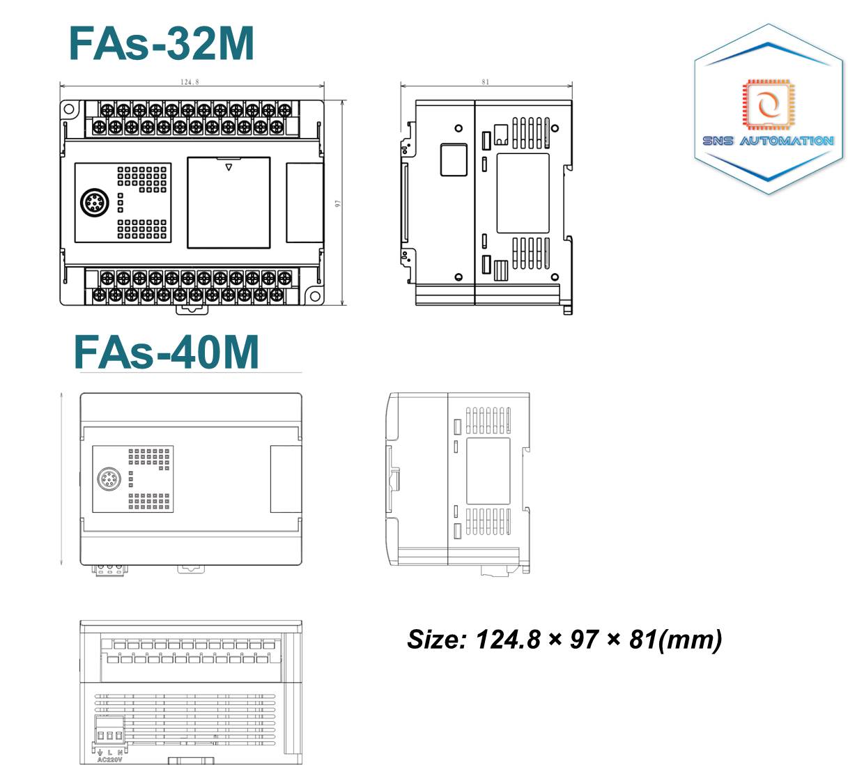 Bộ lập trình plc FAs-20MR-AC