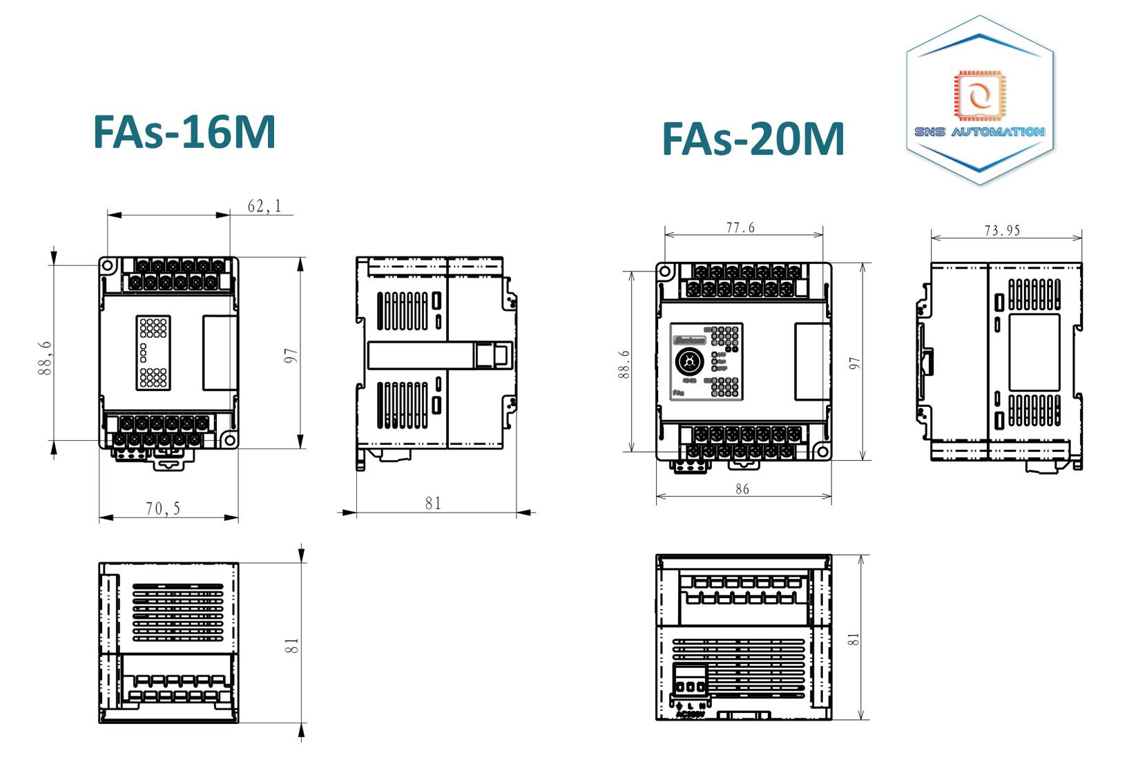 Bộ lập trình plc FAs-20MR-AC