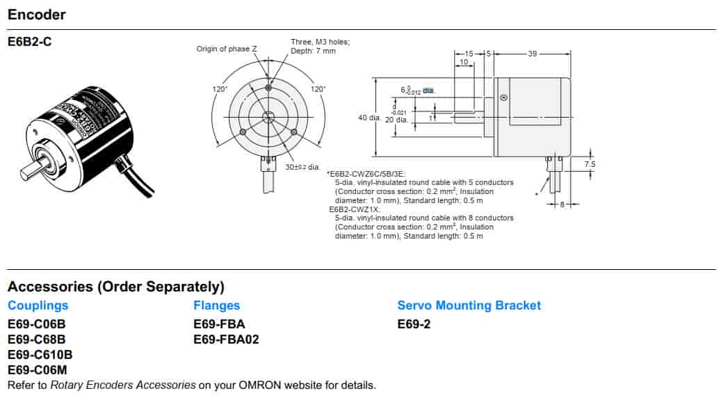 Bộ mã hoá Encoder E6B2-CWZ6C-200PR