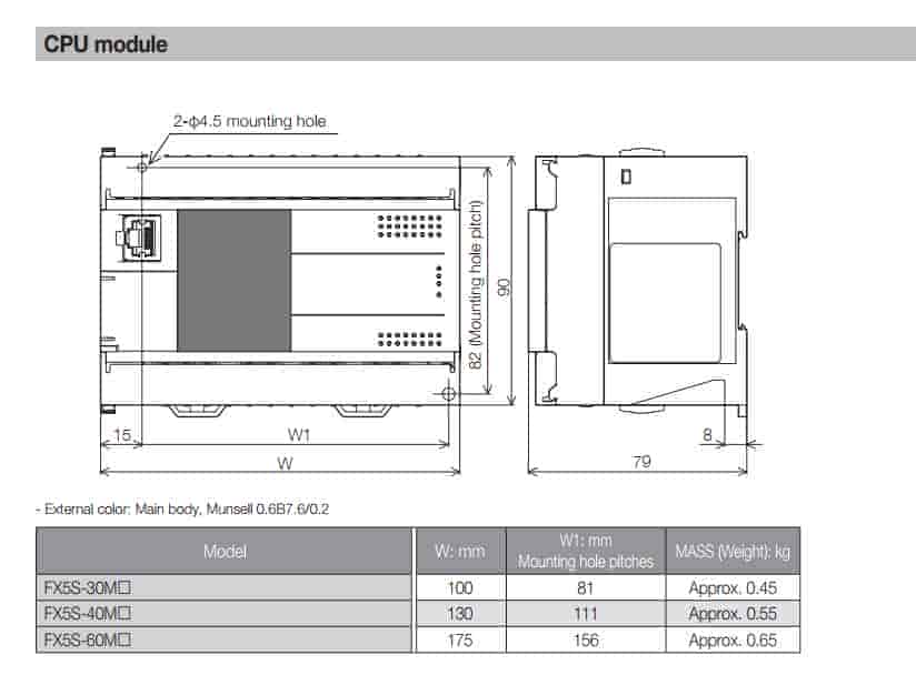 Bộ lập trình plc FX5S-40MR/ES