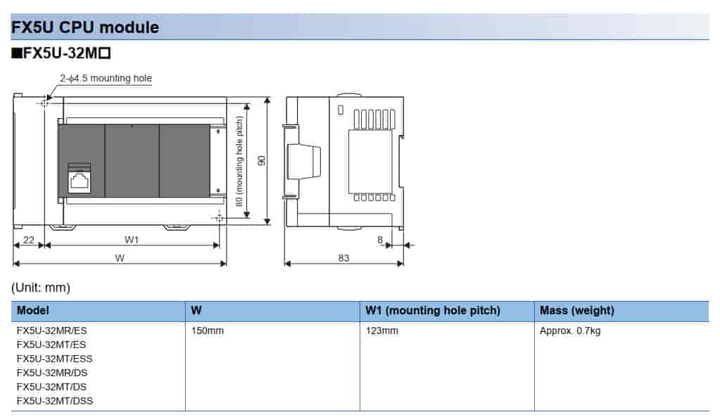phần cứng plc FX5U-64MT/ES