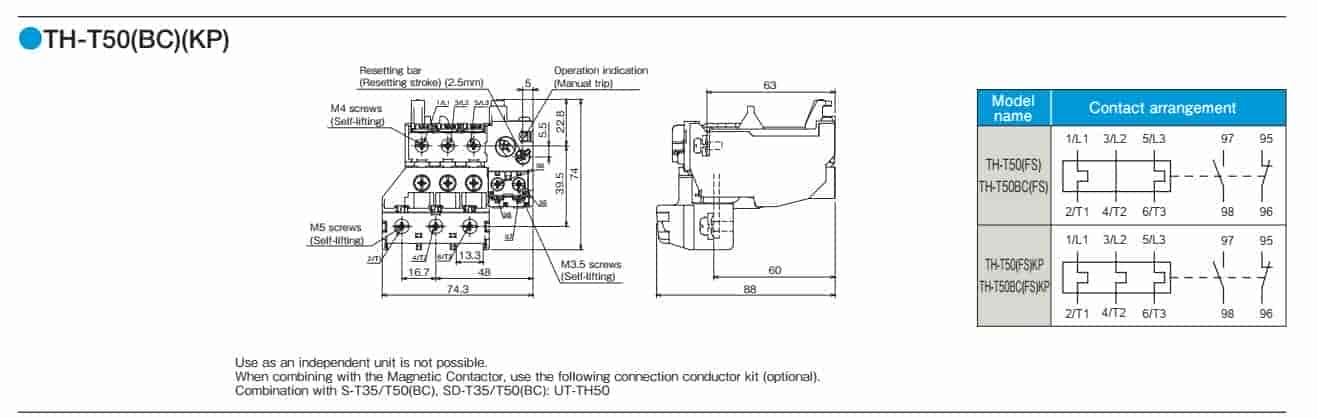 rơ le nhiệt mitsubishi TH-T18 1.7A
