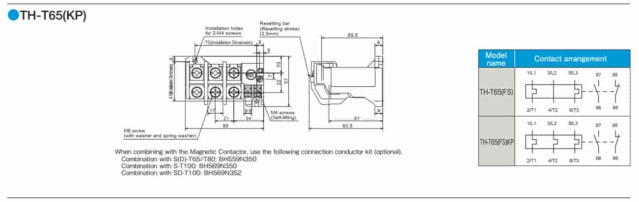 rơ le nhiệt mitsubishi TH-T18 1.7A
