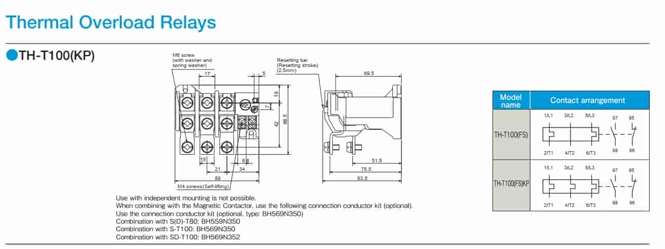 rơ le nhiệt mitsubishi TH-T18 1.7A